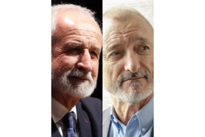 Salvador Gutiérrez y Arturo Pérez Reverte. RAE y EUROPA PRESS