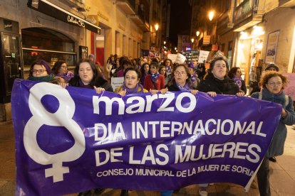 Manifestación en el Día Internacional de la Mujer en Soria. ICAL .