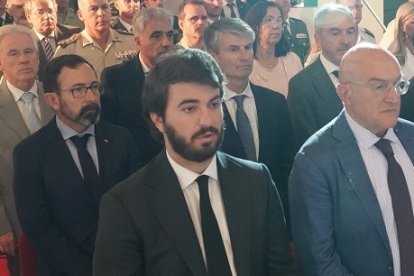 El vicepresidente de la Junta de Castilla y León, Juan García-Gallardo, preside el acto institucional en el que se conmemora el Día de Recuerdo y Homenaje a las Víctimas del Terrorismo de Castilla y León. -ICAL