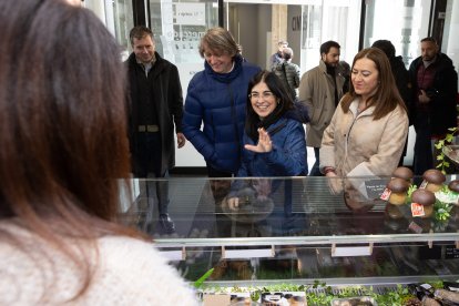 La ministra de Sanidad, Carolina Darias, durante su visita a Soria. ICAL