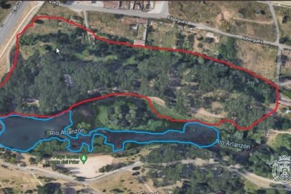 Mapa de la zona rastreada. - BOMBEROS DE BURGOS