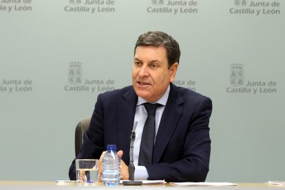 El portavoz de la Junta de Castilla y León y consejero de Economía y Hacienda, Carlos Fernández Carriedo.- ICAL