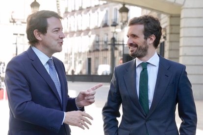 Mañueco y Pablo Casado. - E. PRESS