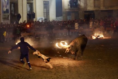 Celebración del Toro de Júbilo de Medinaceli en Soria.-ICAL