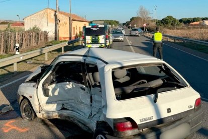 Estado en el que quedó uno de los vehículos implicados en el accidente mortal.- ICAL