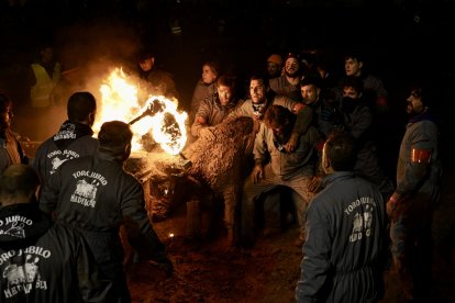 Celebración del Toro de Júbilo de Medinaceli en Soria.-ICAL