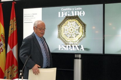 El consejero de Cultura, Turismo y Deporte, Gonzalo Santonja, presenta la participaci?n de la Junta de Castilla y León en la Feria Internacional de Turismo Fitur 2024. -ICAL