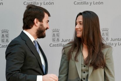 El vicepresidente de la Junta de Castilla y León, Juan García-Gallardo, preside la toma de posesi?n de la nueva directora de Coordinación e Interacción Social, Ana Ruiz.-ICAL