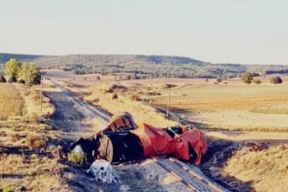 Un tren de mercancías descarrila en Gumiel de Izán, en Burgos. ECB