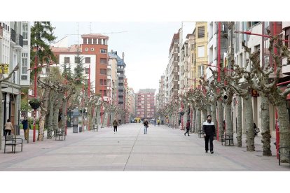 Calle de Miranda de Ebro esta mañana. ICAL