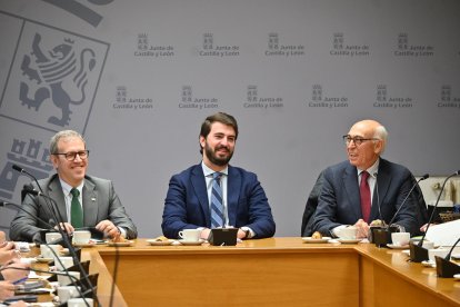 El vicepresidente de la Junta de Castilla y León, Juan García-Gallardo, se ha reunido este jueves con la delegación de Castilla y León del Comité Español de Representantes de Personas con Discapacidad (CERMI). -E. PRESS.