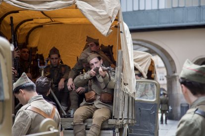 Rodaje de 'Mientras dure la guerra' en Salamanca. - ICAL