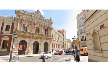 La calle mayor de Palencia. GSV