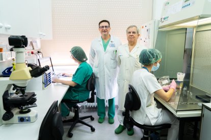 José María Fidel Fernández, embriólogo y decano de la Facultad de Medicina de la UVa. y Julio Gobernado, jefe de la Unidad de Reproducción Asistida del Hospital Clínico de Valladolid - ICAL
