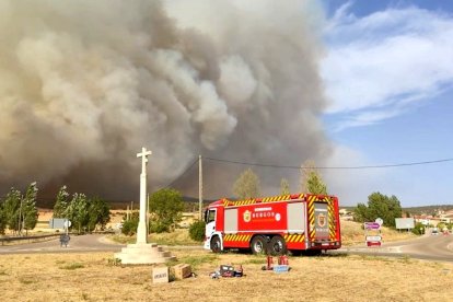 Operativo de Bomberos del Ayuntamiento de Burgos en Santo Domingo de Silos. BOMBEROS BURGOS