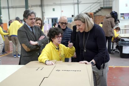 La consejera de Familia e Igualdad de Oportunidades, Isabel Blanco, visita el Centro Ocupacional de San Juan de Dios en Valladolid