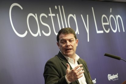 El presidente del PP de Castilla y León, Alfonso Fernández Mañueco, clausura la reunión del Comité Ejecutivo Autonómico del PPCyL.