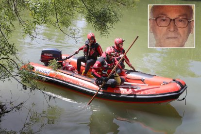 Labores de búsqueda en el Río Carrión del hombre de 93 años desaparecido en Palencia