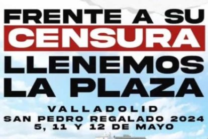 Cartel que convoca a los ciudadanos a asistir a la Plaza de Toros de Valladolid