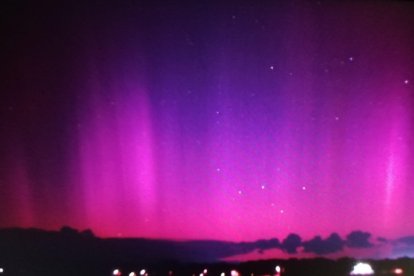 Aurora boreal que se contempló en el cielo de El Bierzo.