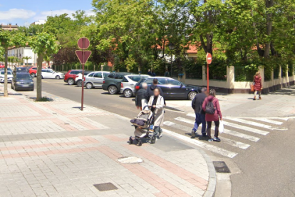 Avenida  Modesto Lafuente, esquina con Calle Antonio Cabezón de Palencia, donde tuvieron lugar los hechos