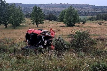 Imagen del coche tras el accidente