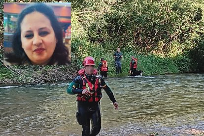 Momento en el que se localizaba el cadáver de la mujer desaparecida en Saldaña.