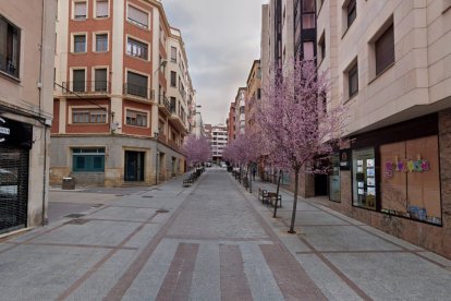 Calle Campo en Soria, lugar donde ocurrió la reyerta con cinco detenidos.