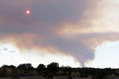 Imagen del incendio forestal de Trabazos en Zamora