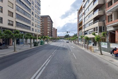 Avenida Valladolid en Palencia, donde tuvo lugar el altercado.