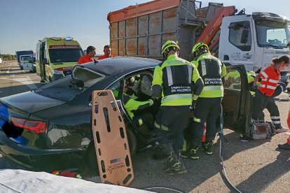 Accidente en la localidad palentina de Becerril de Campos