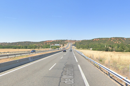 Imagen de la A-1 sentido Burgos a la altura de Castillejo de Mesleón en Segovia en una imagen de archivo