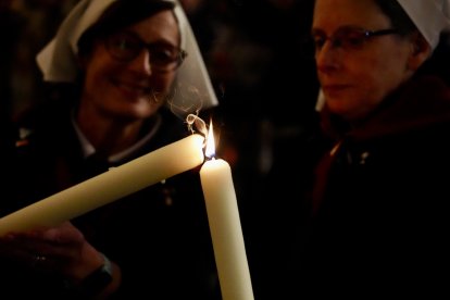 Celebración de la Procesión de las antorchas con motivo del 52 Congreso Nacional de Hospitalidad de España que acoge la Diócesis de León