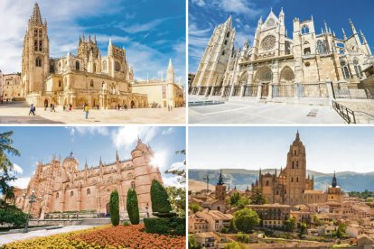 Imagen de algunas de las catedrales de Castilla y León