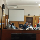 Los acusados y sus letrados, durante el juicio celebrado en la Audiencia de Valladolid