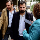 Óscar Puente y Luis Tudanca, en una imagen de archivo a la llegada a un comité federal del PSOE