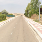 Carretera p-903, en Dueñas, donde tuvo lugar el accidente