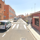 Calle de Palencia en la que se encuentra establecimiento hostelero donde una joven fue atacada por el pitbull de su expareja