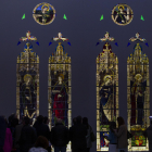 Apertura de la exposición sobre la restauración de las vidrieras del muro norte del transepto de la catedral de Ávila