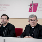 Luis Argüello, presidente de la Conferencia Episcopal, junto al vicepresidente, José Cobo.