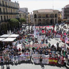 Concentración por la reapertura de la línea ferroviaria de la Ruta de la Plata entre Astorga (León), Zamora, Salamanca y Plasencia (Cáceres).