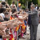 El rey Felipe VI inaugura la XXVII edición de Las Edades del Hombre, con sede compartida entre Villafranca del Bierzo y Santiago de Compostela. Al acto asiste, entre otras autoridades, el presidente de la Junta, Alfonso Fernández Mañueco