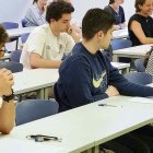 Una de las aulas de la UVa minutos antes de empezar un examen. Photogenic