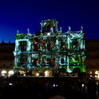 Última jornada del Facyl. En la imagen videomaping infantil en la Plaza Mayor.
