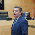 El consejero de la Presidencia, Luis Miguel González Gago, en su comparecencia en las Cortes.