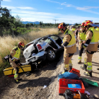 Imagen del accidente de tráfico en León