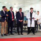 El ministro de para la Transformación Digital y de la Función Pública, José Luis Escrivá, inaugura en León el Laboratorio de Seguridad del Instituto Nacional de Ciberseguridad, Incibe junto a su director, Félix Barrio