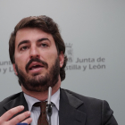 Juan García Gallardo, durante su comparecencia tras presentar su dimisión como vicepresidente de la Junta.