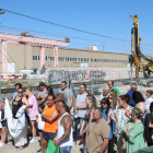 Protesta de vecinos de Palencia por las obras del AVE