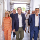 Mañueco y Vázquez durante una visita al Burgo de Osma